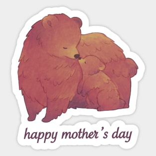 Momma Bear & Cub - Happy Mother's Day Sticker
